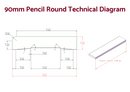 Pencil Round - Pine Skirting Boards 2700mm (S3S Primed & Finger Jointed)