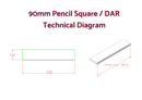 Square DAR - Pine Skirting Boards 2700mm (S3S Primed & Finger Jointed)