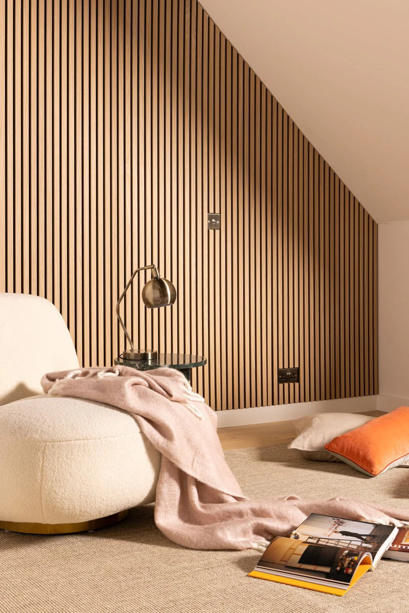 Natural Oak - Premium Acoustic Slat Wall Panels