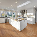 Spotted Gum 8.5mm hybrid flooring installed in a room setting