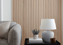 Natural Oak (Grey felt) - Premium Acoustic Slat Wall Panels