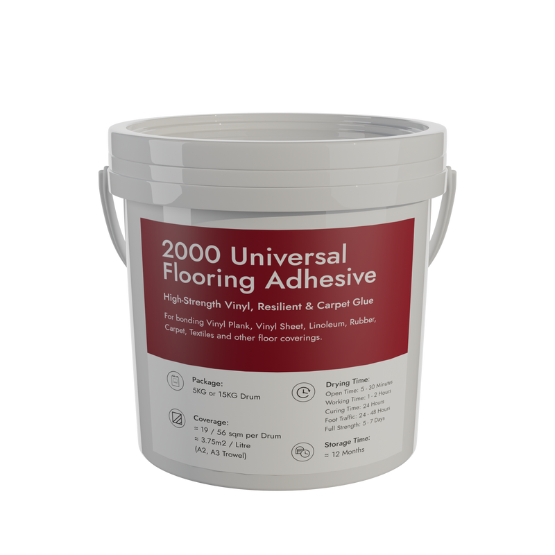 Universal 2000 Adhesive - Glue for Vinyl, Resilient, Rubber, Floor & Wall Coverings