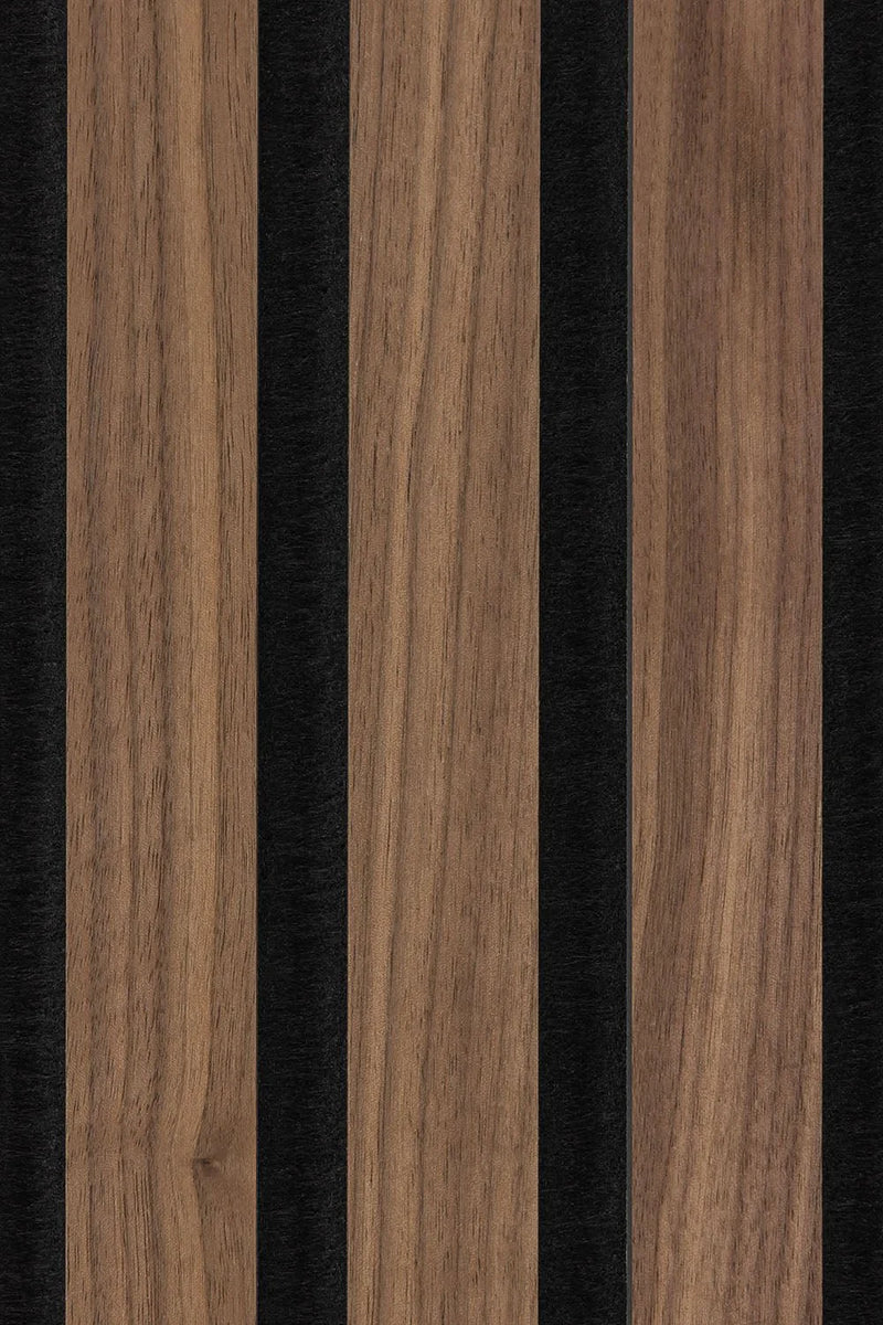 Natural Walnut - Premium Acoustic Slat Wall Panels