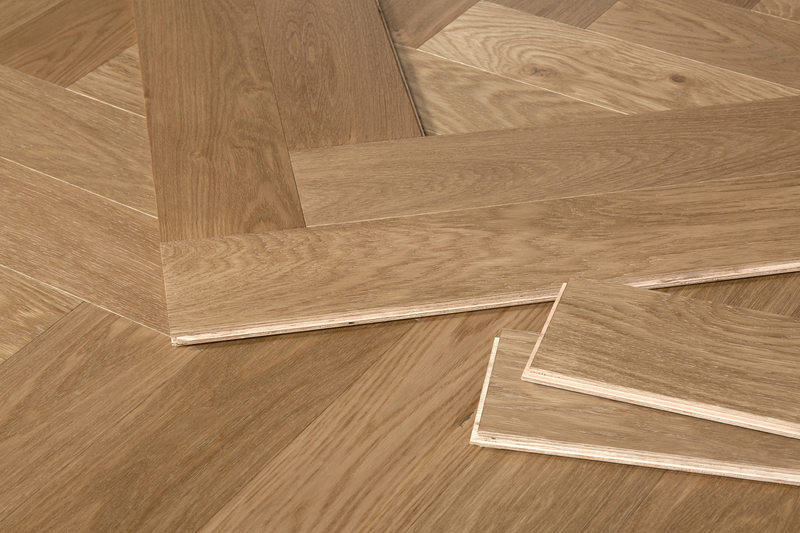 Chalet Brown - 15/4mm Herringbone Engineered Oak Timber Flooring