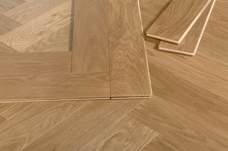 Chalet Brown - 15/4mm Herringbone Engineered Oak Timber Flooring