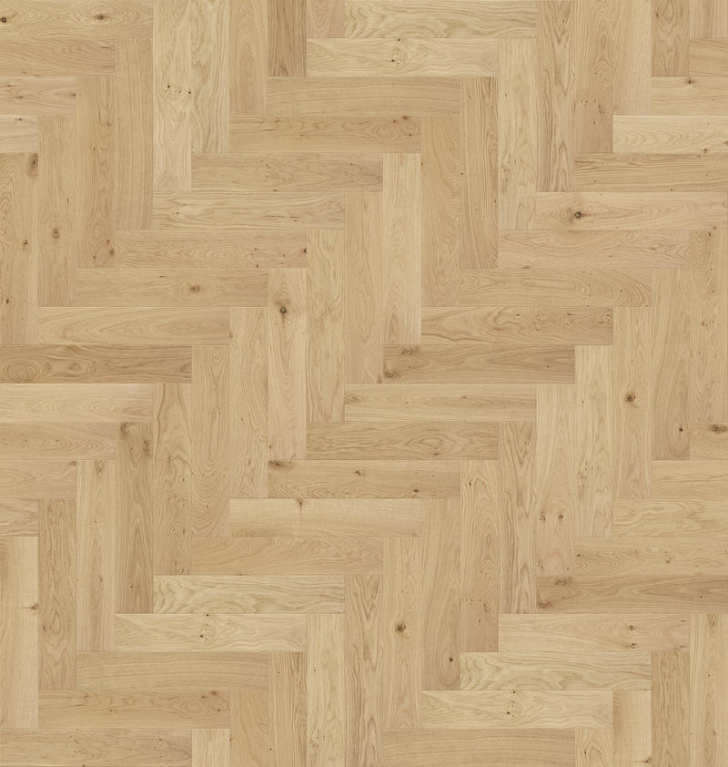 Natural Oak - 15/4mm Herringbone Engineered Oak Timber Flooring