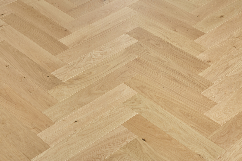 Natural Oak - 15/4mm Herringbone Engineered Oak Timber Flooring