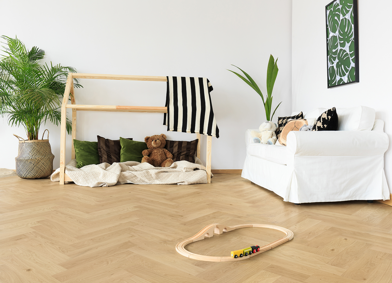 Natural Oak - 15/4mm Herringbone Engineered Oak Timber Flooring