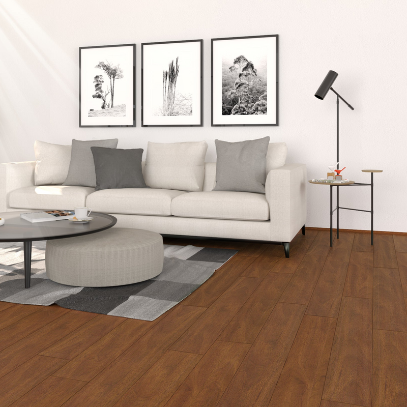 Pacific Teak 125mm Wide - 12.3mm Embossed Laminate Flooring