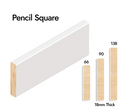 Square DAR - Pine Skirting Boards 2700mm (S3S Primed & Finger Jointed)