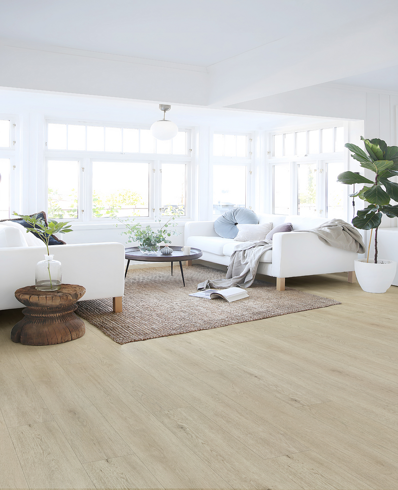 Soft Cream Ash- 6.5mm Acoustic Hybrid Flooring