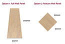 Natural Oak (Grey felt) - Premium Acoustic Slat Wall Panels