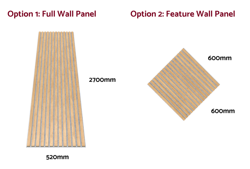 Natural Oak (Grey Felt) - Premium Acoustic Slat Wall Panels