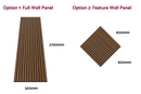 Walnut - Premium Acoustic Slat Wall Panels