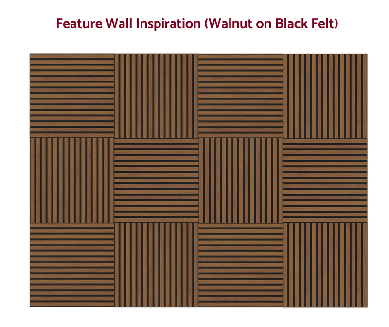 Natural Walnut - Premium Acoustic Slat Wall Panels