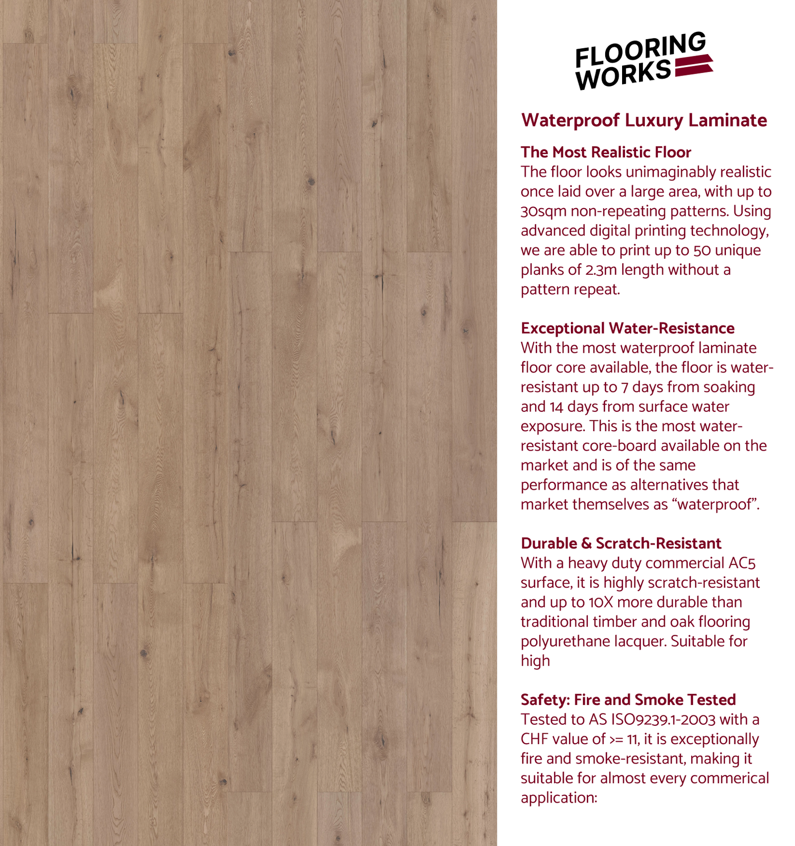 Buy Commercial Timeless Oak 12.3mm Laminate Flooring | Flooring Works