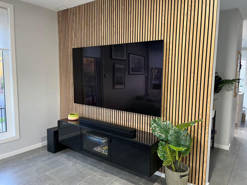 Natural Oak - Premium Acoustic Slat Wall Panels