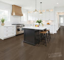 Medium Brown 8.5mm hybrid flooring installed in a room setting
