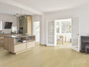 Satin Oak 8.5mm hybrid flooring installed in a room setting