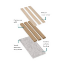 Pale Oak (Grey Felt) - Premium Acoustic Slat Wall Panels