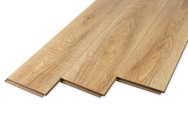 Honey Oak 165mm Wide - 12.3mm Embossed Laminate Flooring